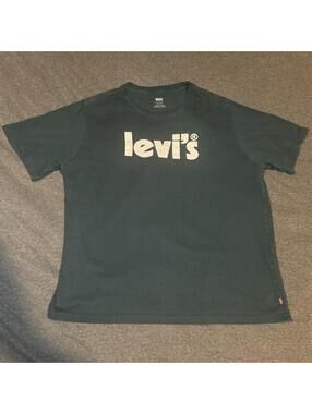 Levi's green and white relaxed fit T-shirt 100% cotton